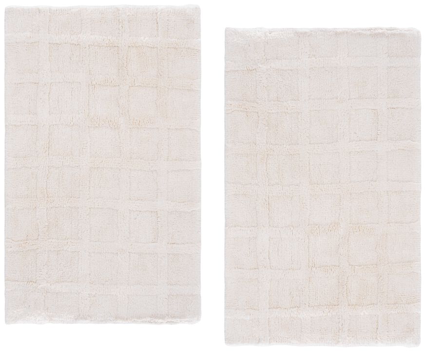 Quinn Waffle Grid PMG910 Set of 2 Bathmat