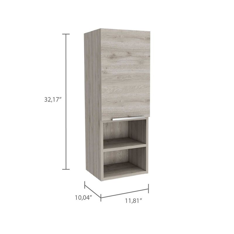 Plethoria Home 2-Shelf Bathroom Cabinet Light Grey