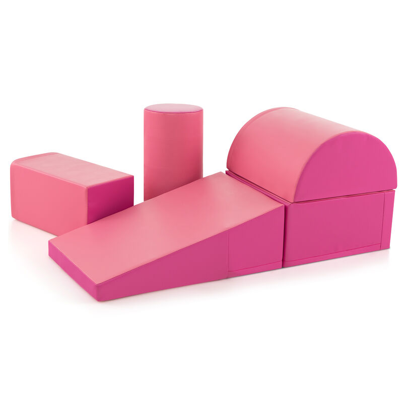 5-Piece Modular Climbing and Crawling Foam Playset for Kids