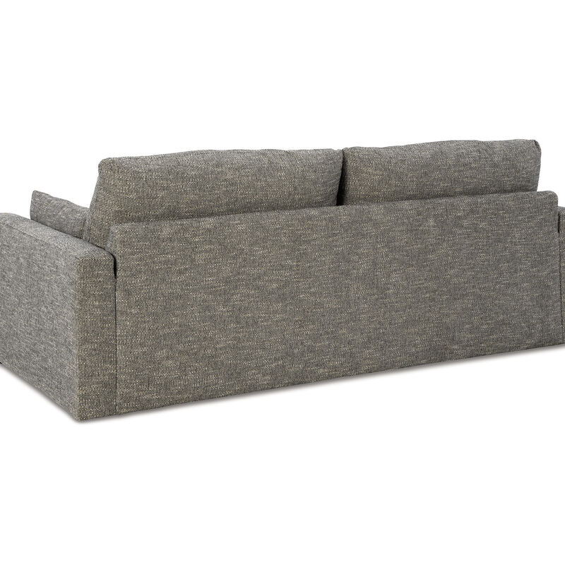 Yezi Loveseat, 90 Inch, 2 Pillows, Granite Gray Polyester, Foam Fill image number 3