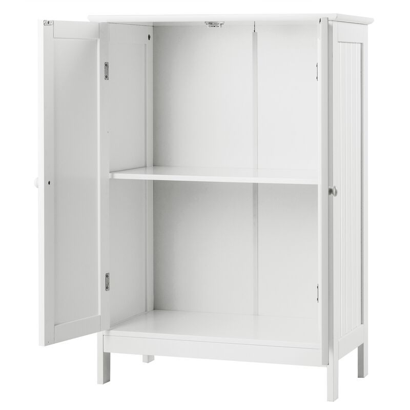 2-Door Freee-Standing Bathroom Cabinet with Shelf