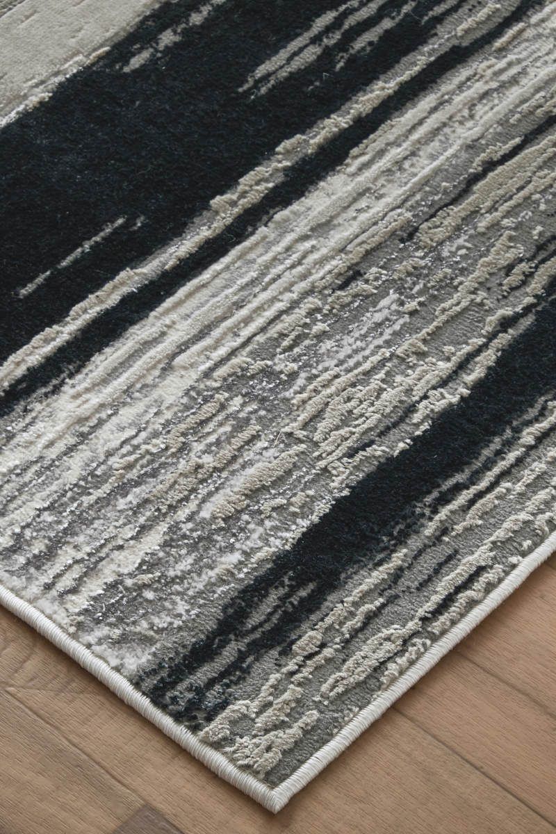 Micah 3338F Black/Silver 9'2" x 12' Rug image number 4