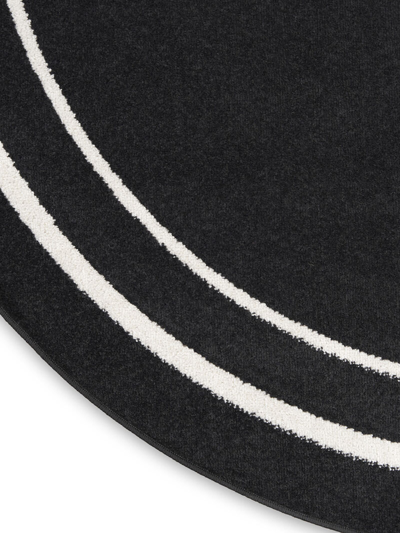 Nourison Essentials NRE02 Black/Ivory 8' x Round Rug