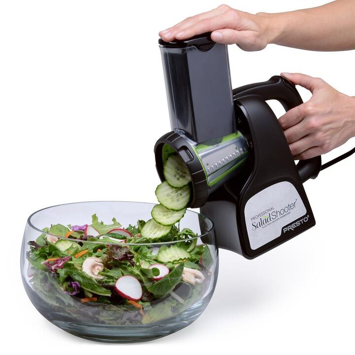 Overseas Connectios IncPresto Professional SaladShooter Electric Slicer/Shredder- 02970, Black