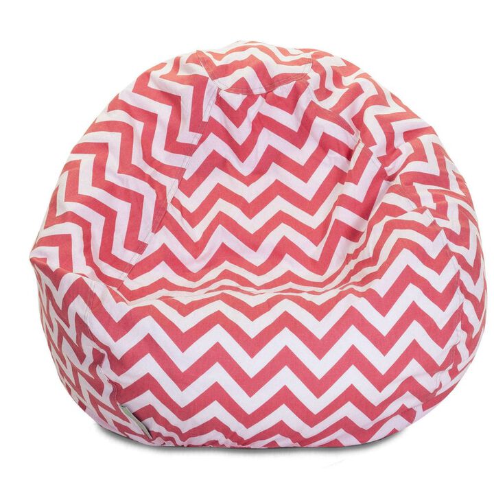 Majestic Home Goods Large Bean Bag Chevron Coral