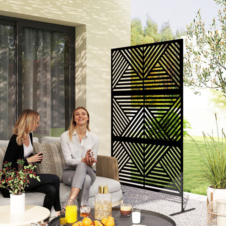 Hivvago Outdoor Metal Fence Panel & Plant Trellis