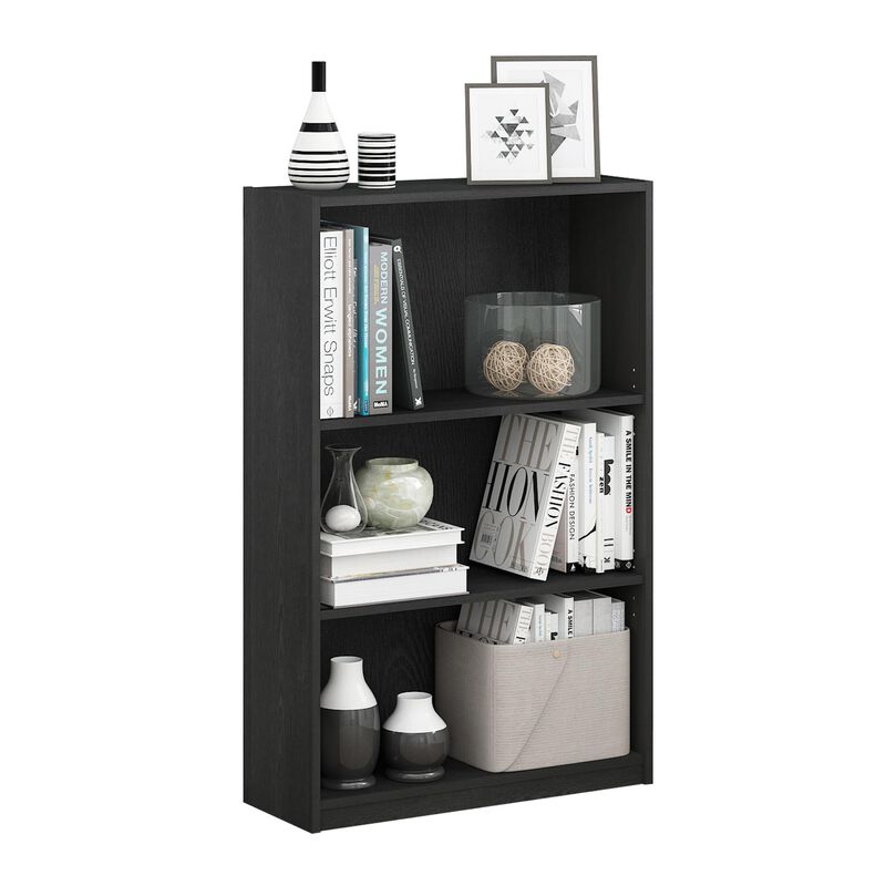 FurinnoFURINNO JAYA Simple Home 3-Tier Adjustable Shelf Bookcase, Black