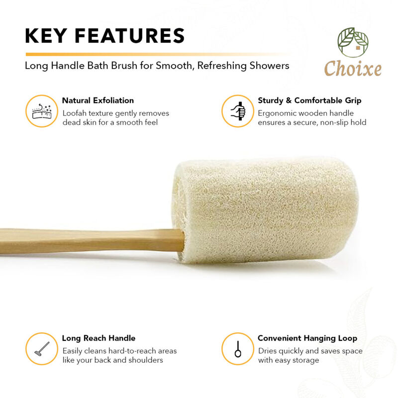 Natural Loofah Bath Brush image number 4