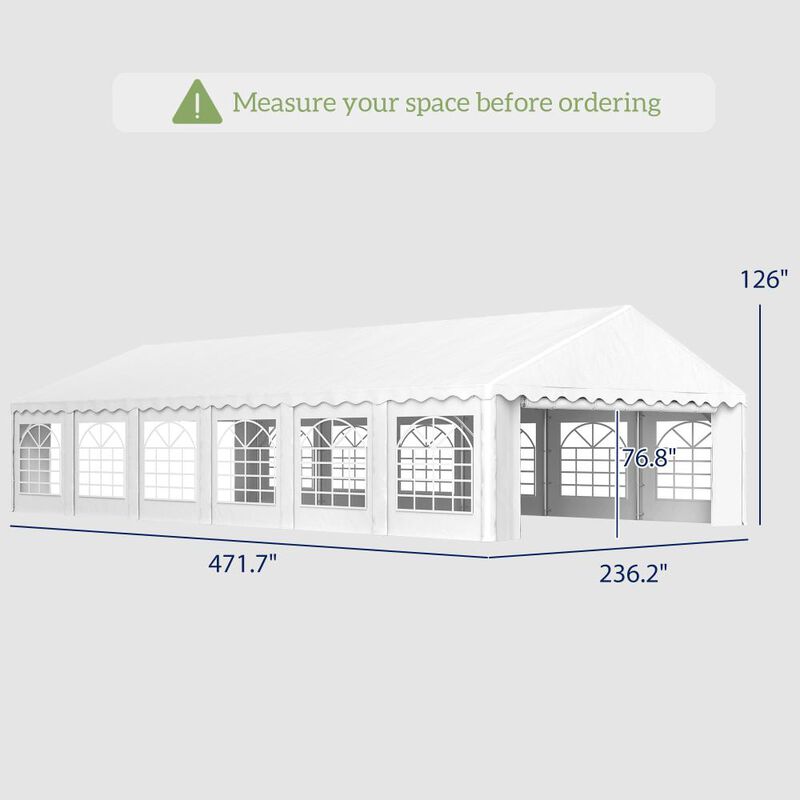 Hivvago 20x40 Event Canopy Tent with 12 Windows image number 2