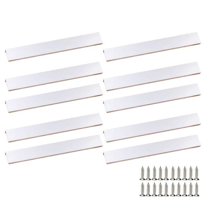 LC LICTOP Finger Edge Tab Pull 250mm/9.8"" Handles for Home Kitchen Cabinets Drawers Collection Aluminujm 192mm/7.56"" Hole Spac