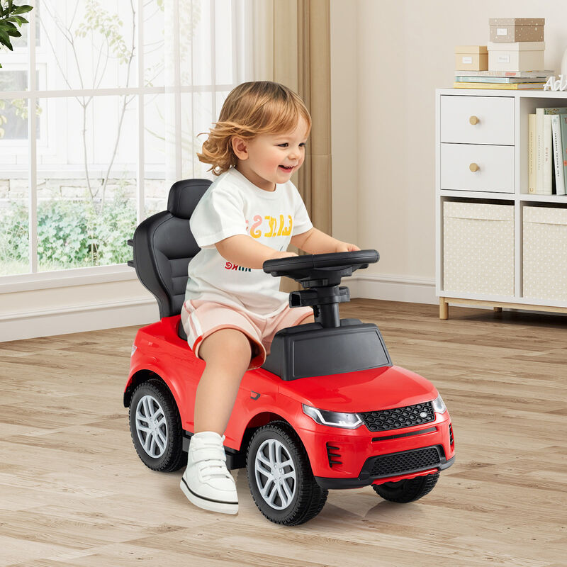 3 in 1 Baby Push Car with Safety Guardrail and Handle for Toddler Indoor Play image number 3