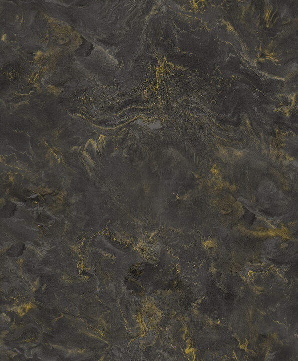 Meness Black Metallic Marbling Wallpaper