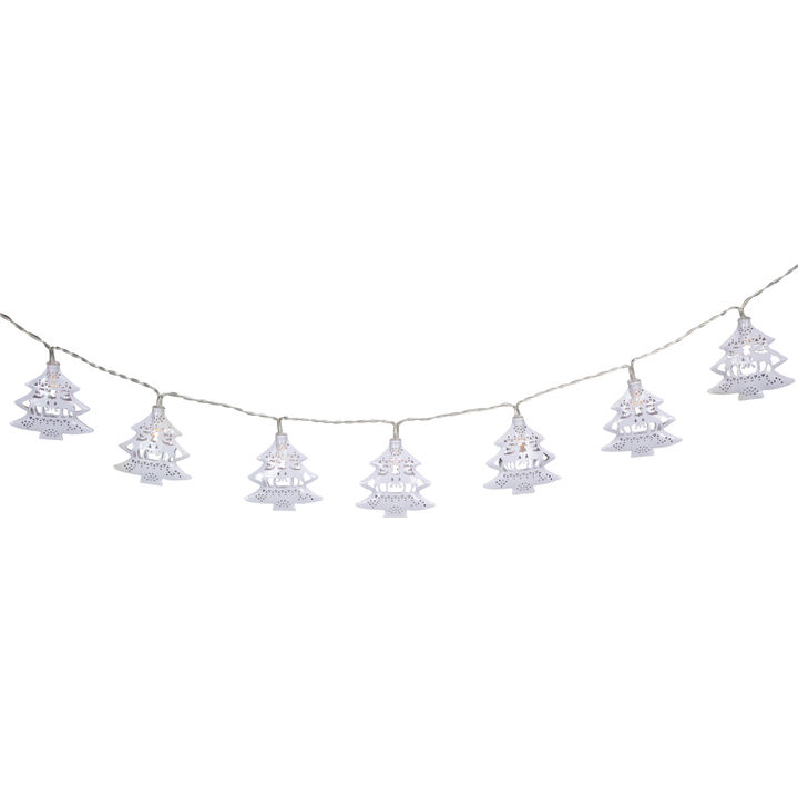 10 B/O LED Warm White Christmas Tree with Deer Lights - 3' Clear Wire