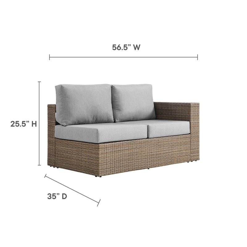 Modway - Convene Outdoor Patio Outdoor Patio Right-Arm Loveseat image number 6