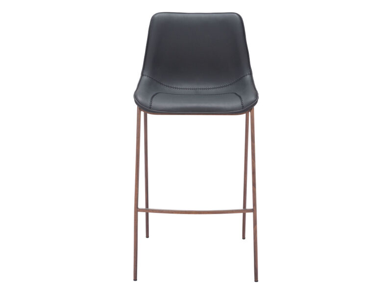 Magnus Barstool (Set of 2) Black & Walnut