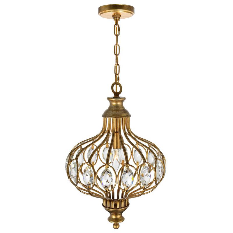 CWI Lighting Altair 1 Light Chandelier With Antique Bronze Finish