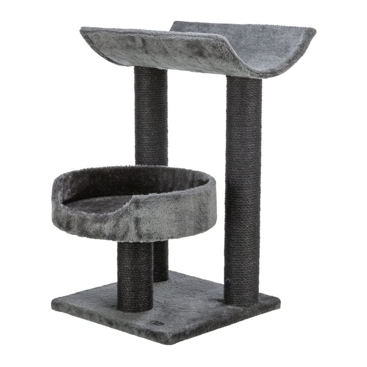 TRIXIE Isaba Plush 2-Level Cat Tree with Sisal Scratching Posts, 2 Perch
