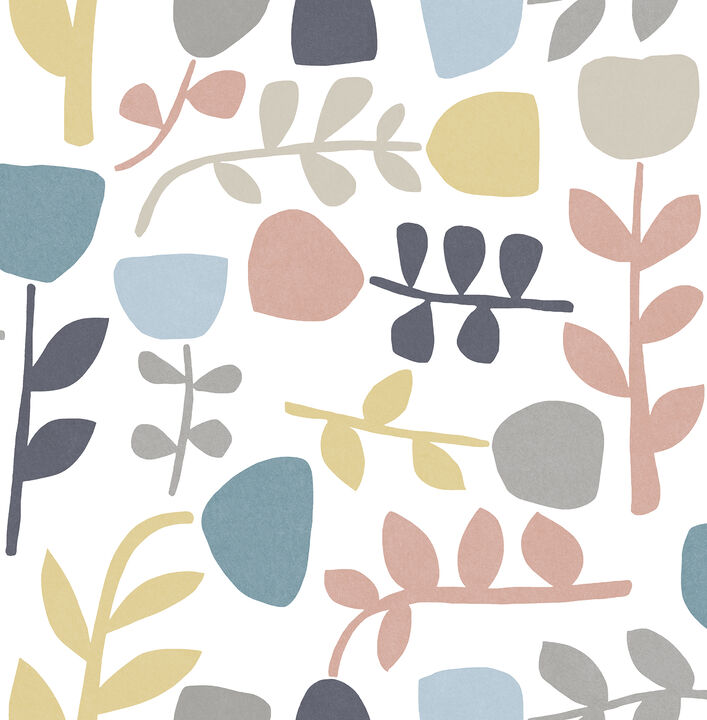 Juni Pastel Abstract Tulips Wallpaper (Set of 2)