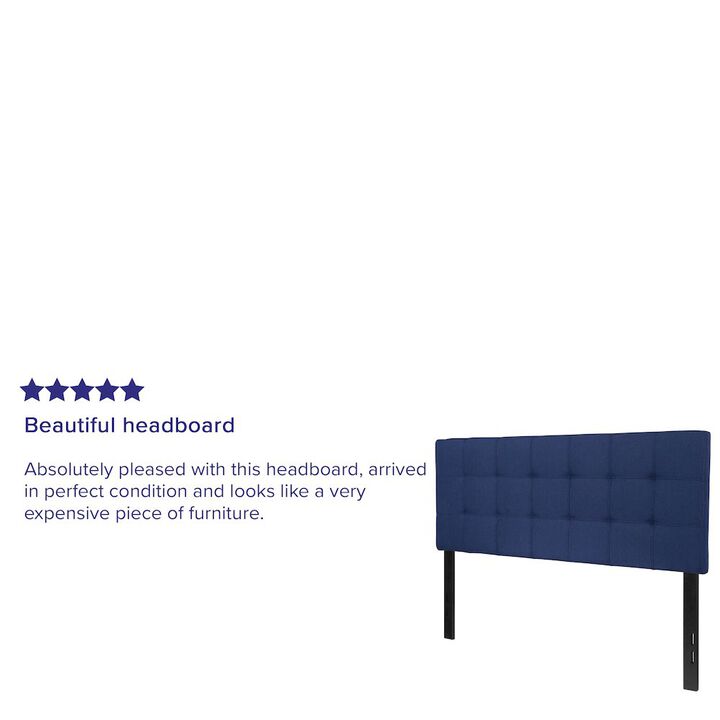 Flash Furniture Tufted Upholstered Full Size Headboard in Navy Fabric