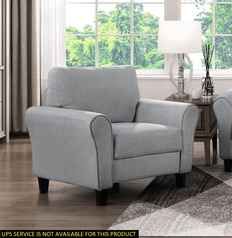 Streamdale Modern Upholstered Chair with Rounded Arms