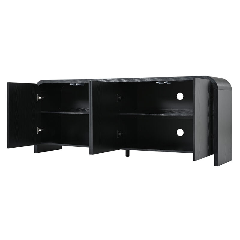 Hupmab Farmhouse Curved Edge TV Stand image number 7
