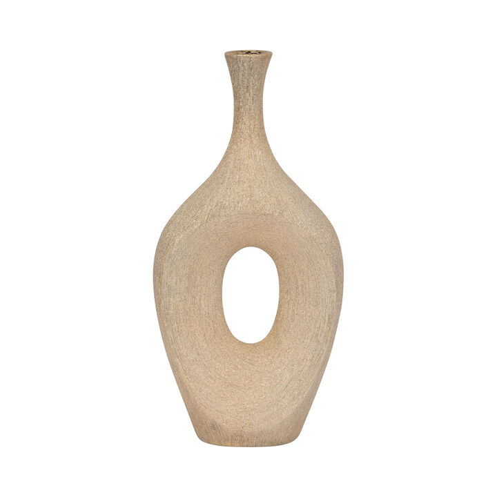 19" Beaded Open Cut Vase