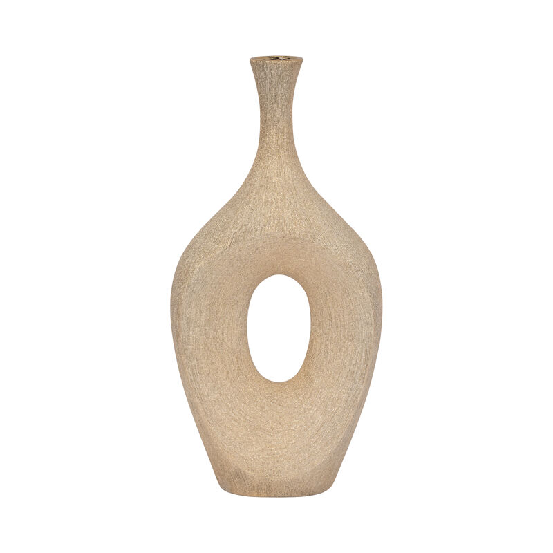 19" Beaded Open Cut Vase image number 0