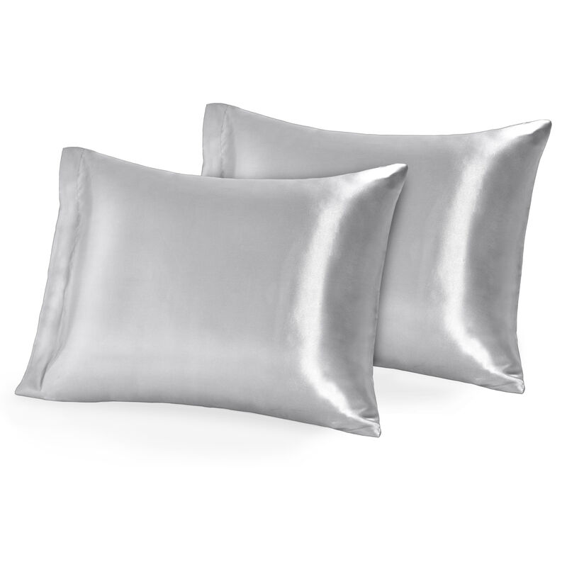 100% Mulberry Silk Pillowcase Set for Hair and Skin with Zipper Closure image number 0