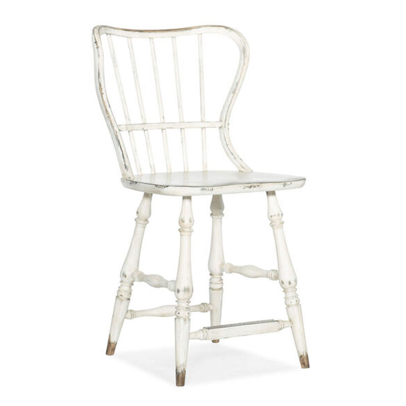 Ciao Bella Spindle Back Counter Stool in White