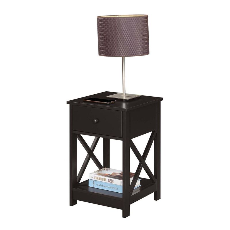 Convenience Concepts Oxford 1 Drawer End Table Espresso