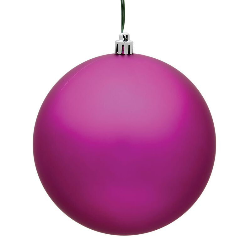 Vickerman 8" Fuchsia Matte Ball Ornament image number 0