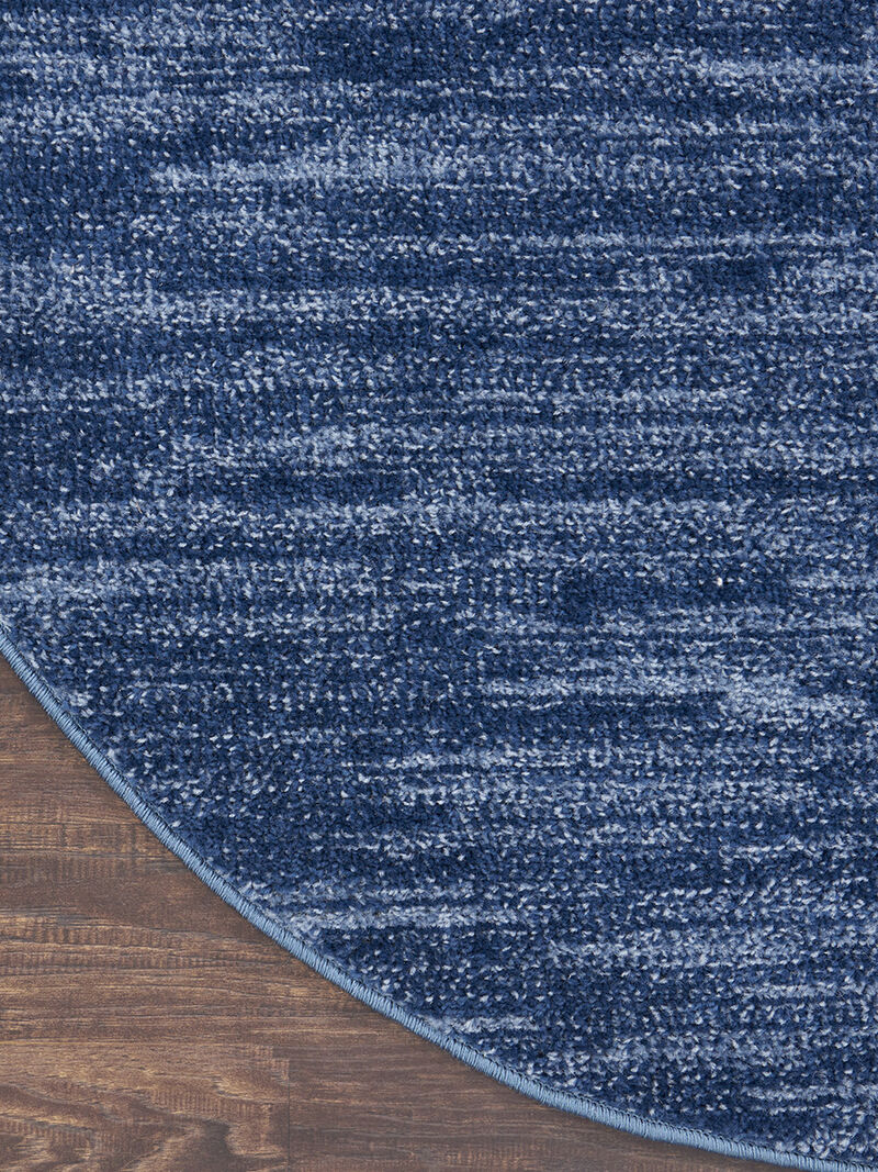 Nourison Essentials NRE01 Navy/Blue 8' x Round Rug