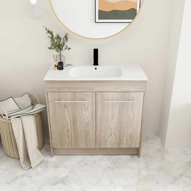 36 Inch Freestanding Bathroom Vanity(KD-Packing)