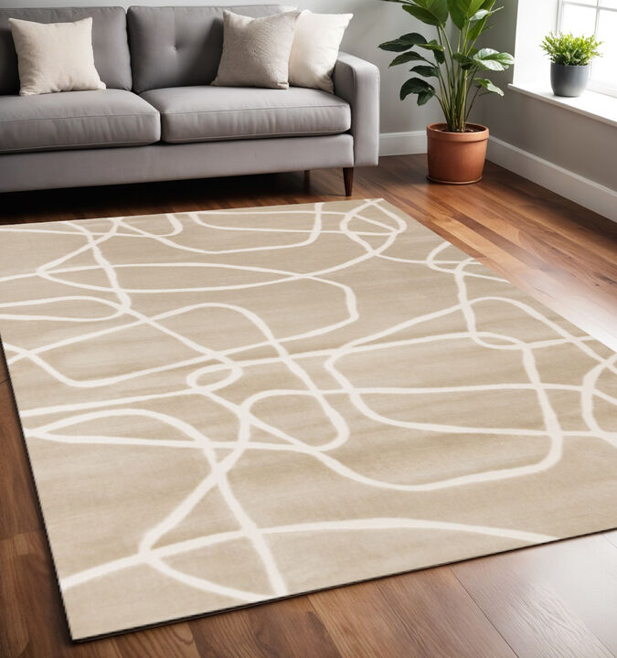 HomeRoots Abstract Area Rug