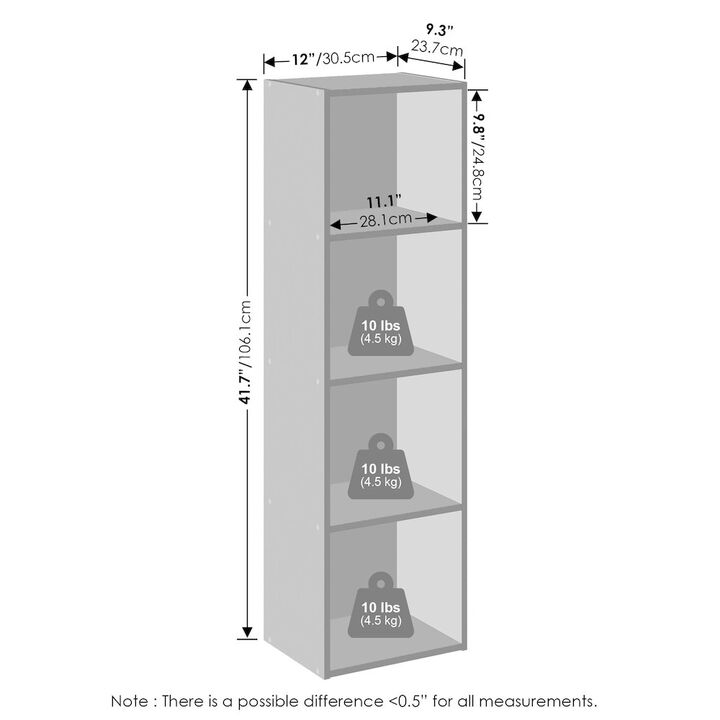 Reed 4-Tier Open Shelf Multipurpose Closet & Clothing Storage, Storage Organizer