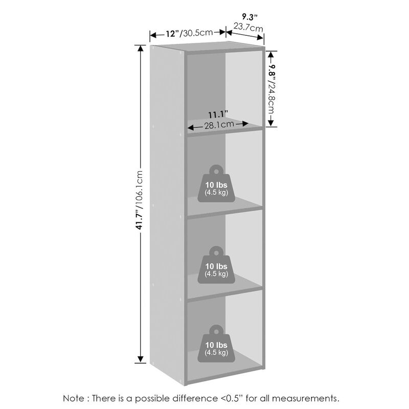Reed 4-Tier Open Shelf Multipurpose Closet & Clothing Storage, Storage Organizer