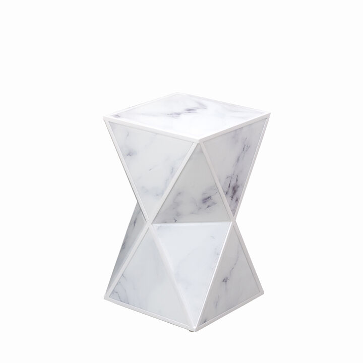 Geometry End Table, Marble Table