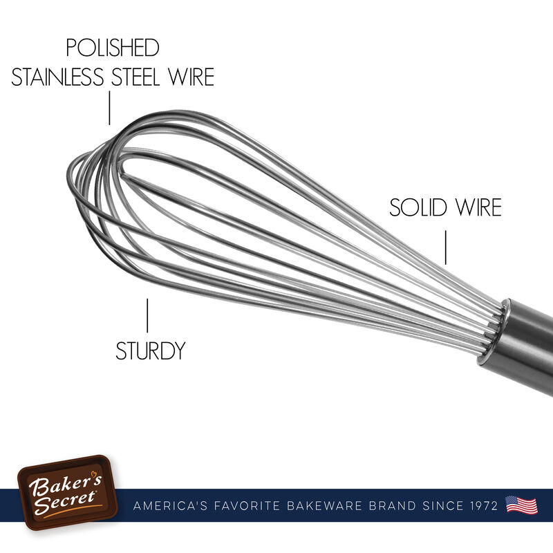 Baker's Secret Whisk 14", Stainless Steel Dishwasher Safe, Kitchen Essentials