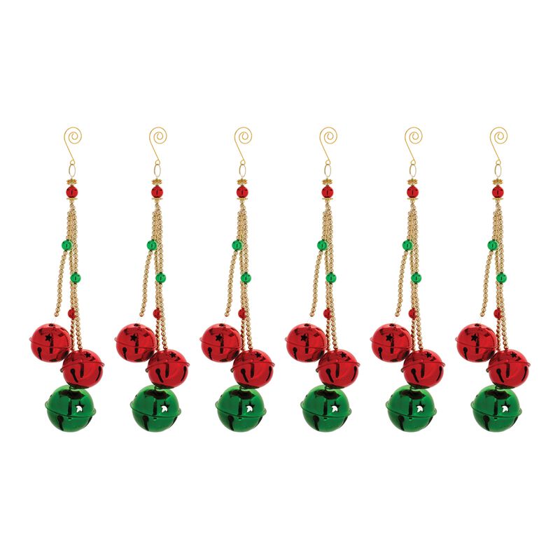Bell Ornament (Set of 6) 13.5"H Iron/Plastic