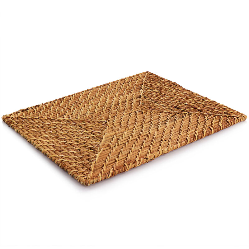 Martha Stewart 16 Inch Rattan Woven Rectangular Placemat in Brown image number 1
