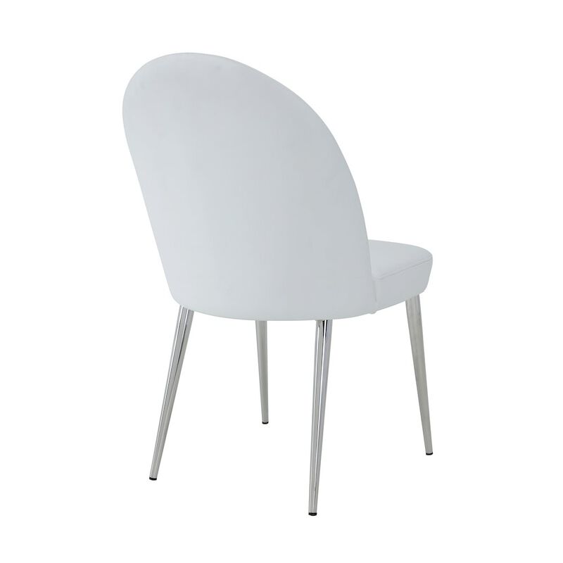 Pangea Home Vera Chair Faux Leather White- Set Of 2
