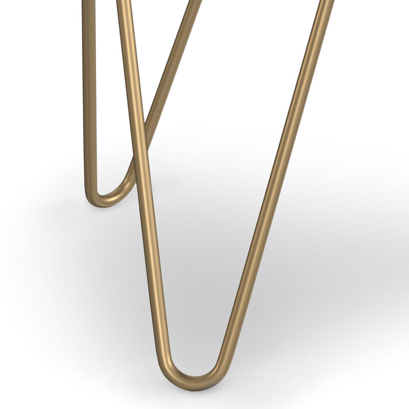 Patrice Modern 18 inch Wide Metal and Wood Accent Side Table in Dark Brown