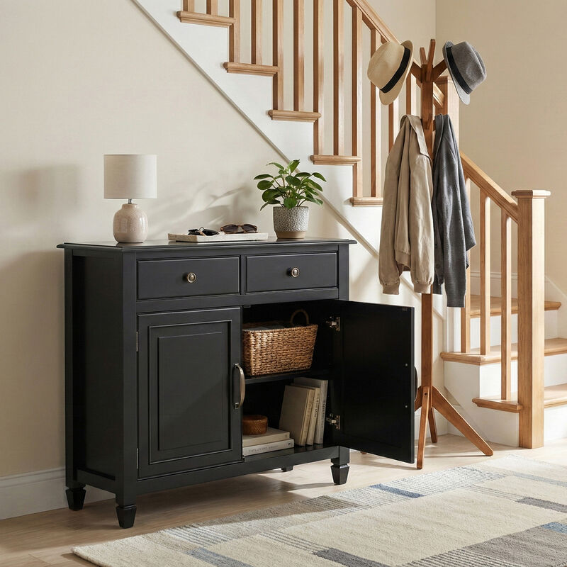 Connaught 40 inch Wide Solid Wood Traditional Entryway Storage Cabinet image number 2