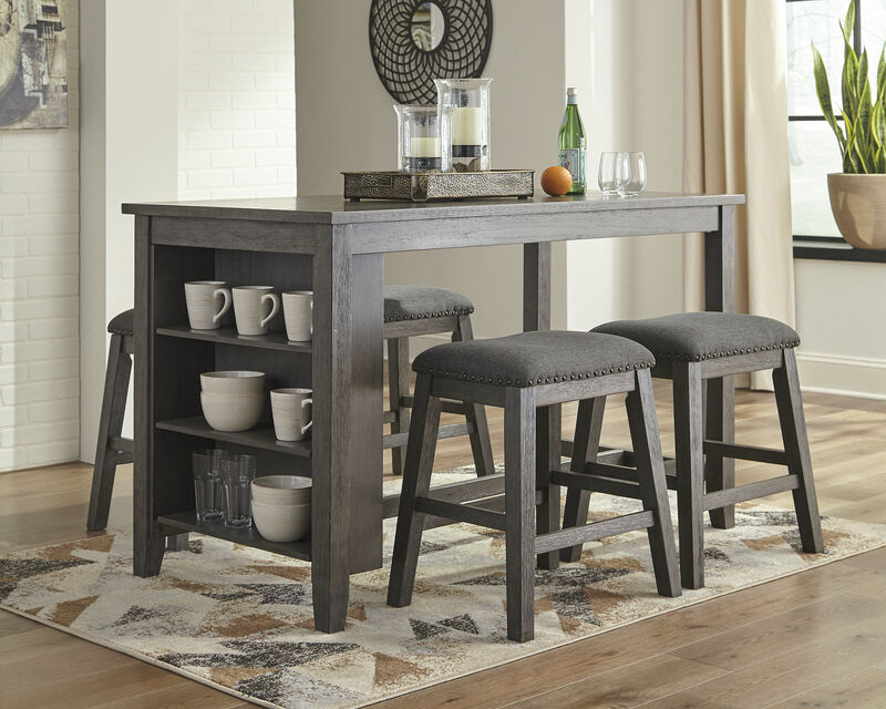 Caitbrook Counter Height Dining Table with Shelves image number 1