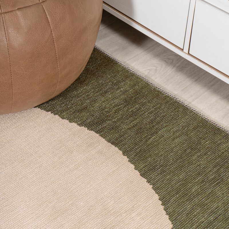 Cirkel Minimalist Geometric Dot Machine Washable Area Rug