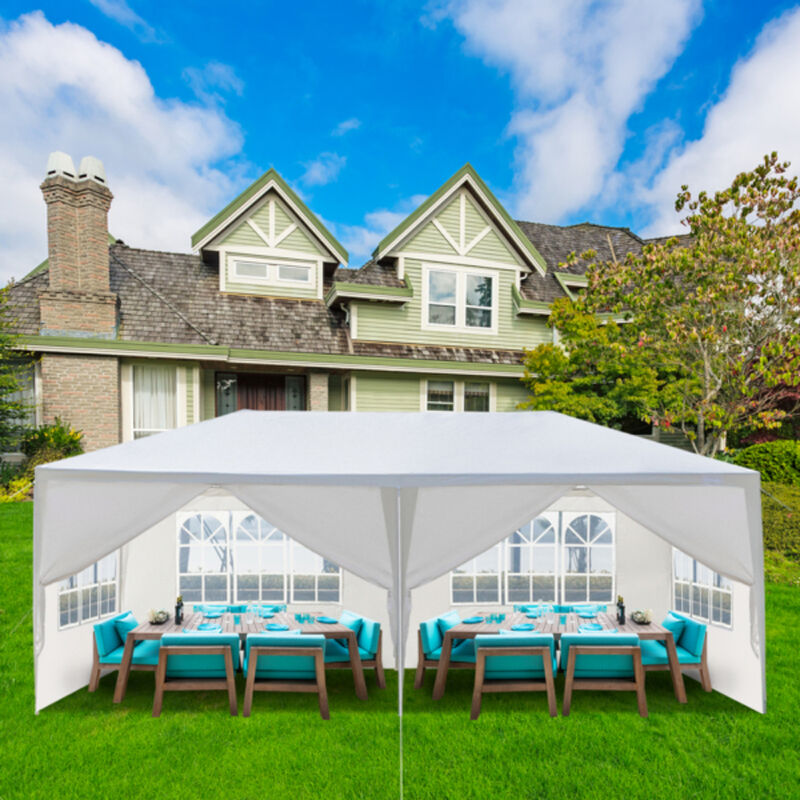 Outdoor Party Tent with 6 Removable Sidewalls, Waterproof Canopy Patio Wedding Gazebo