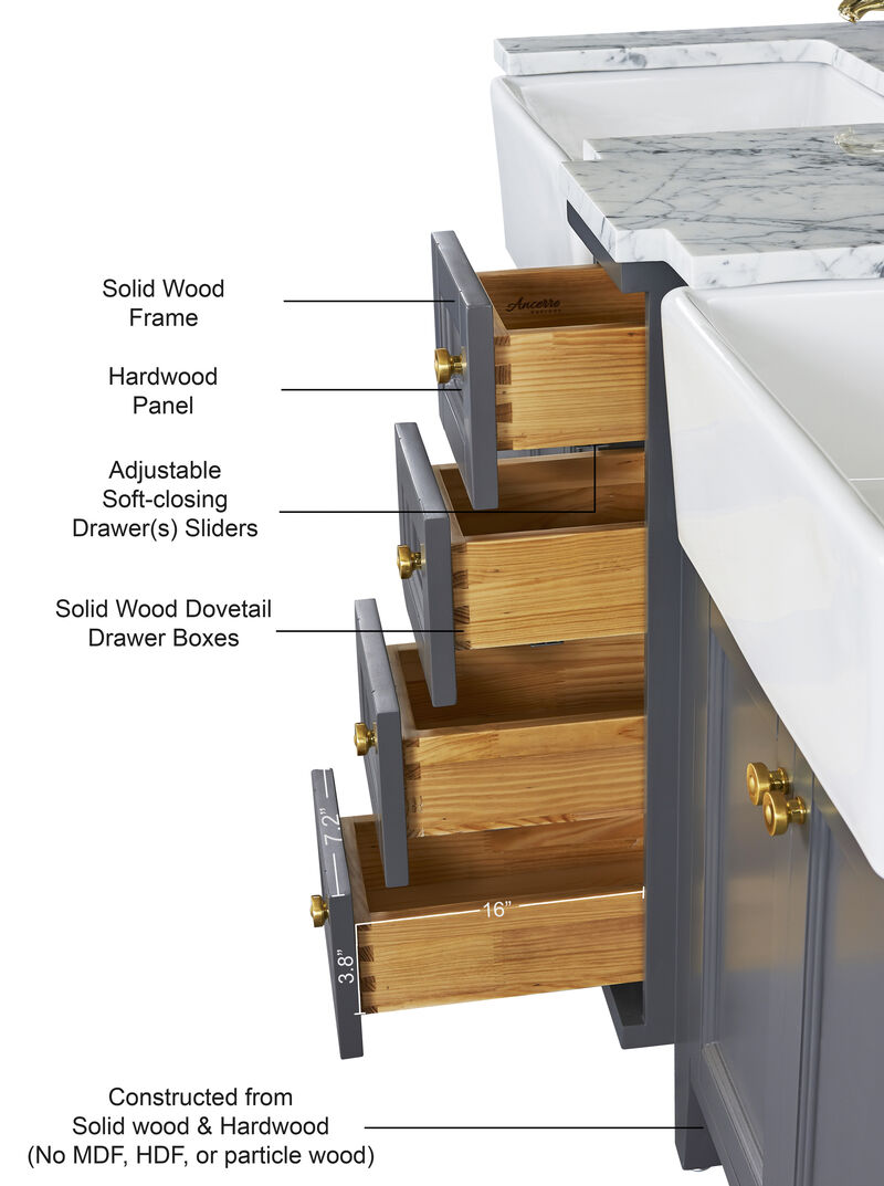 Adeline 60 in. Bath Vanity Set image number 5