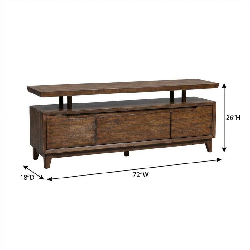 Liberty Furniture Bronze Spice TV Console with Solid and Manufactured Wood, Contemporary Style image number 6