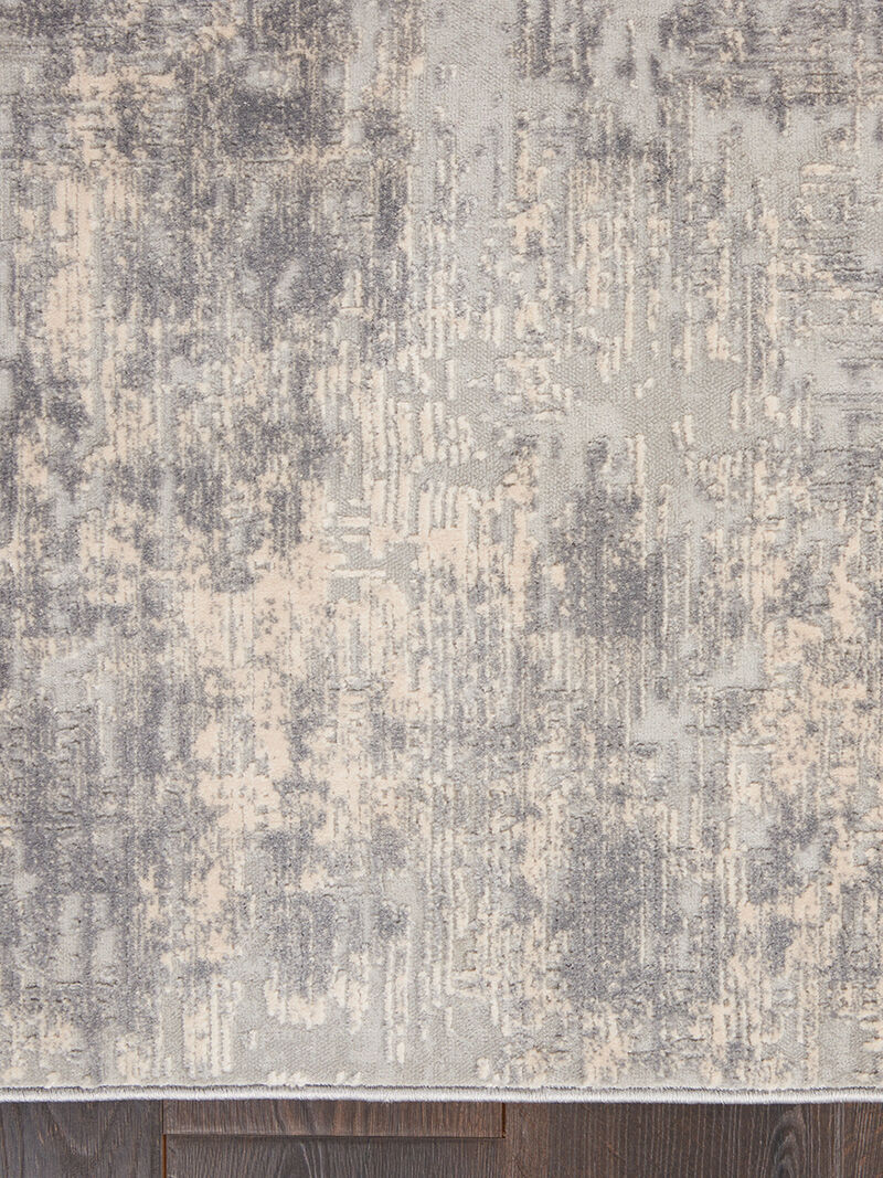 Rustic Textures RUS01 Ivory/Silver 6' x 9' Rug