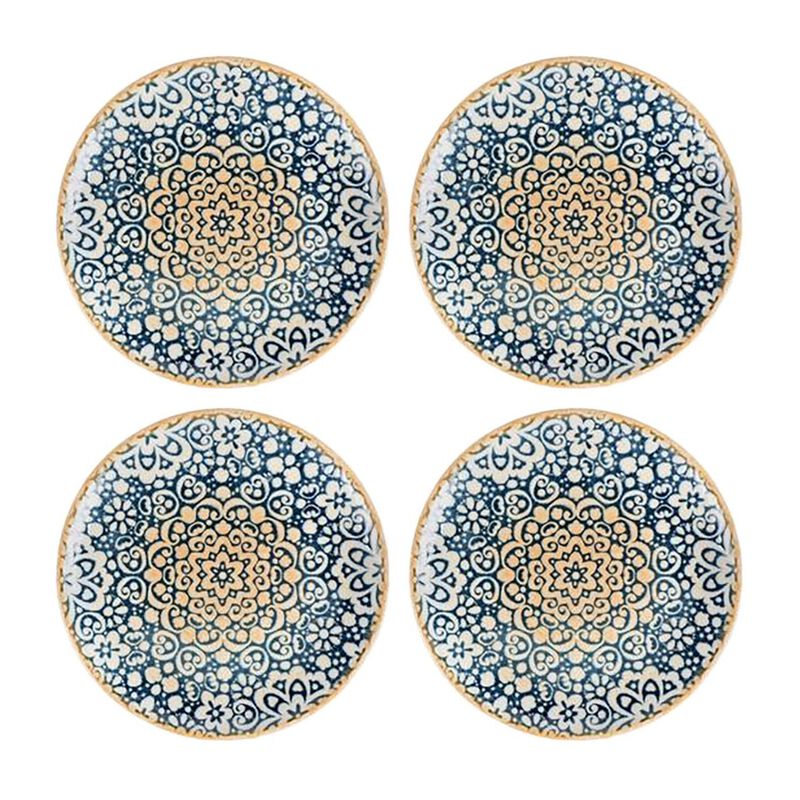 Alhambra dia.7.5" Round Decorated Porcelain Plate (Set of 4)